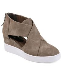 Journee Collection - Journee Seena Crossover Platform Wedge Pump - Lyst