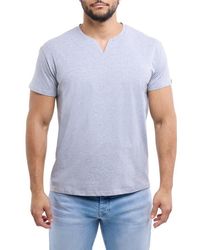 Xray Jeans - Split Neck Cotton Spandex T-Shirt - Lyst