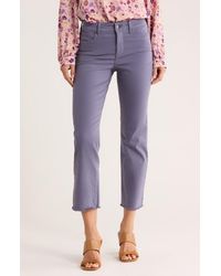 NYDJ - Marilyn Frayed Ankle Straight Leg Jeans - Lyst