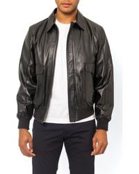 PINOPORTE - Leather Bomber Jacket - Lyst