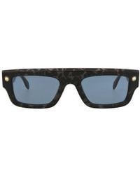 McQueen - 52Mm Rectangle Sunglasses - Lyst