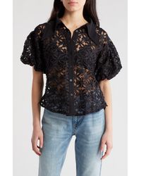 Gracia - Floral Embroidered Button-up Shirt - Lyst