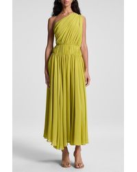 strapless open back dress V-Neck Flounce Sleeve Pleated Dress