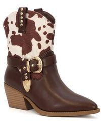 Seven7 - Western Two-Tone Bootie - Lyst