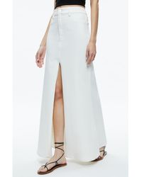 Alice + Olivia - Denim Maxi Skirt - Lyst