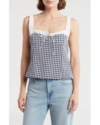 Elodie Bruno - Gingham Fitted Crop Top - Lyst