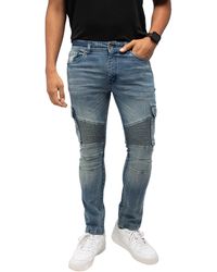 Xray Jeans - Stretch Cargo Moto Slim Jeans - Lyst