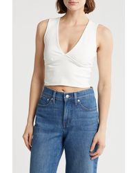Love By Design - Jade Deep V-Neck Crop Top - Lyst