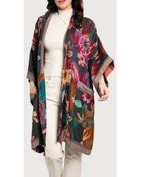 Saachi - Keisha Long Floral Pattern Duster Jacket - Lyst