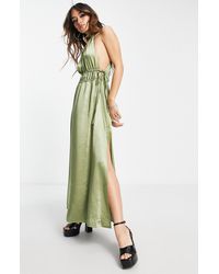 Khaki Maxi Dresses for Women - Up to 80% off | Lyst
