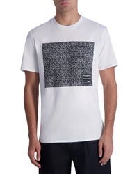 Karl Lagerfeld - Square Logo Graphic Print T-shirt - Lyst
