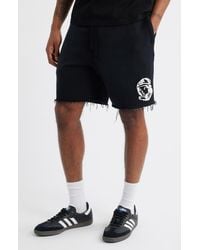 BBCICECREAM - Helmet Logo Distressed Sweat Shorts - Lyst