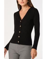 Astr - Mckenzie V-Neck Cardigan - Lyst