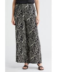 Adrianna Papell - Printed Wide Leg Pants - Lyst