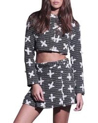 Walter Baker - Davis Floral Tweed Crop Jacket - Lyst