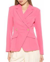 Alexia Admor - Tansy Drape Double Breasted Blazer - Lyst