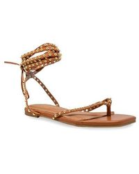 In Touch Footwear - Eve Studded Ankle Wrap Sandal - Lyst
