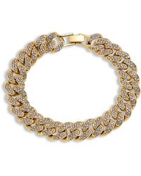 Nordstrom - Crystal Curb Chain Bracelet - Lyst