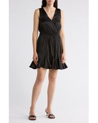 Love By Design - Milana Sleeveless Satin Fit & Flare Dress - Lyst