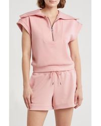 90 Degrees - Monaco Scuba Knit Half Zip Pullover - Lyst