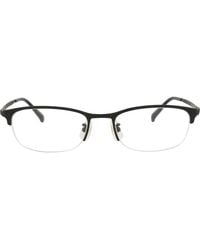 dunhill - 52Mm Half Rim Rectangular Optical Glasses - Lyst