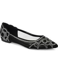Journee Collection - Batavia Rhinestone Flat - Lyst