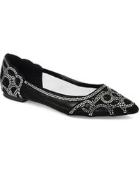 Journee Collection - Batavia Rhinestone Flat - Lyst