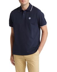 North Sails - Tipped Stretch Cotton Polo - Lyst