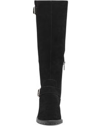 Sole Society Jarney Knee High Boot In Black Suede At Nordstrom Rack