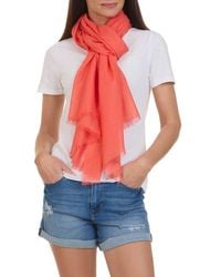 Bruno Magli - Solid Fringe Scarf - Lyst
