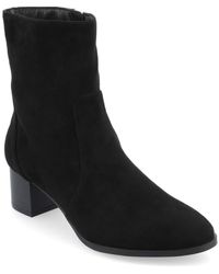 Journee Collection - Hayven Tru Comfort Block Heel Bootie - Lyst