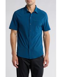 COTOPAXI - Cambio Solid Stretch Short Sleeve Button-up Shirt - Lyst