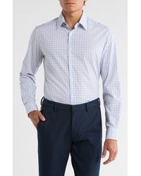 Duchamp - Check Print Slim Fit Dress Shirt - Lyst