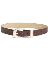 Steve Madden - Puffy Buckle Leather Belt - Lyst