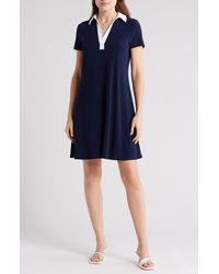 1.STATE - Two-tone Collared Dress - Lyst