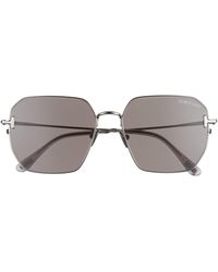 Tom Ford - 56mm Geometric Sunglasses - Lyst