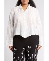 Forgotten Grace - Embroidered Button Down Top - Lyst
