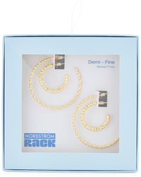 Nordstrom - Demi Fine Set Of 2 Textured Hoop Earrings - Lyst