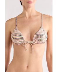 Volcom - Crossed Path Triangle Bikini Top - Lyst
