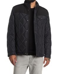 Cole Haan - Diamond Quilted Faux Shearling Jacket - Lyst
