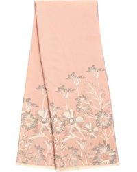 Saachi - Floral Pattern Reversible Scarf - Lyst