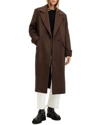 AllSaints - Mabel Double Breasted Coat - Lyst