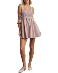Wishlist - Plaid Tie Babydoll Minidress - Lyst