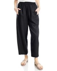 Max Studio - Crop Linen Blend Barrel Leg Pants - Lyst