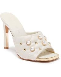 Karl Lagerfeld - Amina Studded Heeled Mule - Lyst