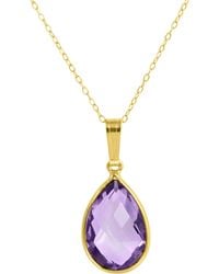 Savvy Cie Jewels - 18k Gold Plated Sterling Silver Semiprecious Stone Pendant Necklace - Lyst