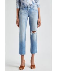L'Agence - Nevia Low Rise Slouch Straight Leg Jeans - Lyst