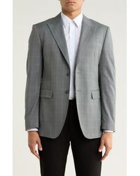 Tahari - Slim Fit Tonal Windowpane Plaid Blazer - Lyst