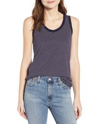 AG Jeans - Cambria Stripe Fitted Tank - Lyst