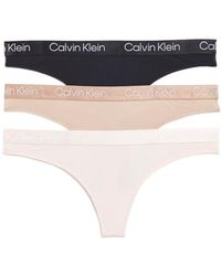 Calvin Klein - Assorted 3-Pack Motive Shine Thongs - Lyst